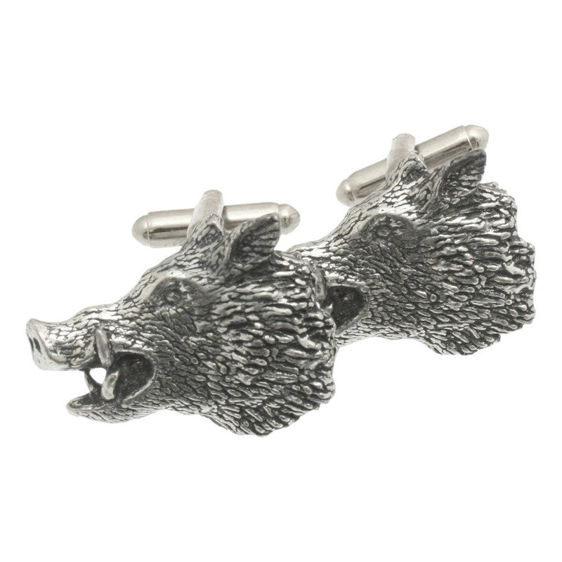 Wild Boar Head Tie Clip