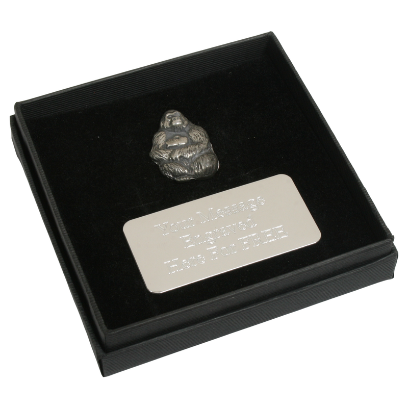 Gorilla Pin Badge, Cufflinks & Tie Clip