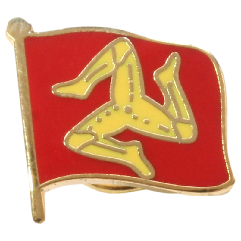 Isle Of Man Flag Plane Pin Badge