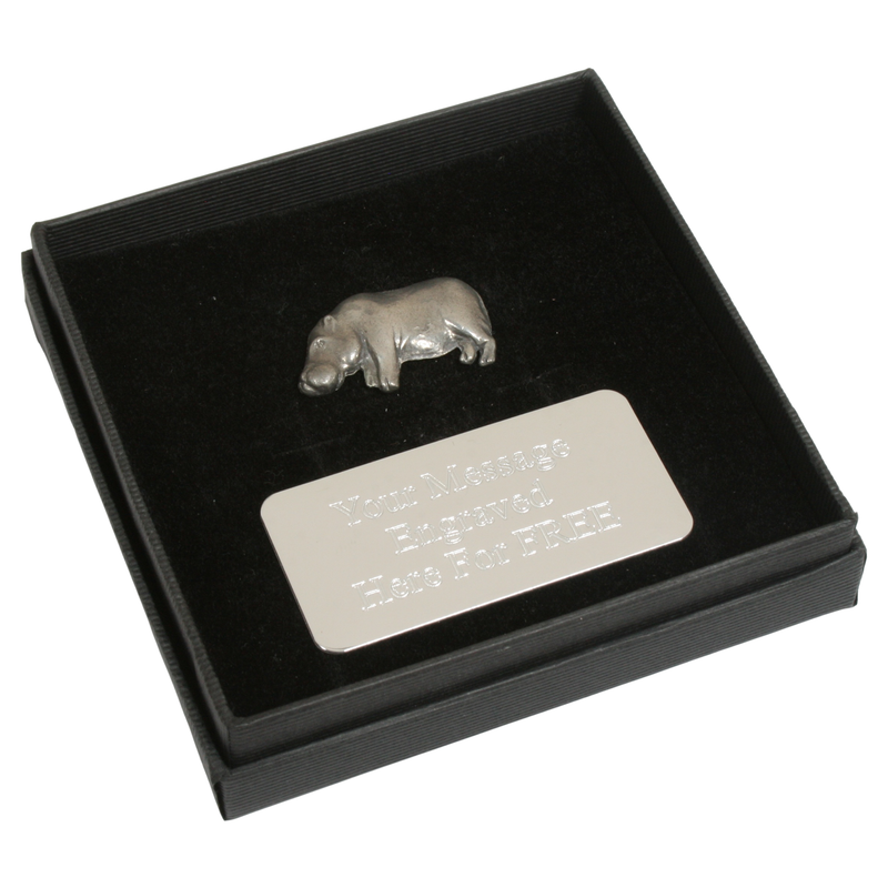 Hippo Pin Badge, Cufflinks & Tie Clip