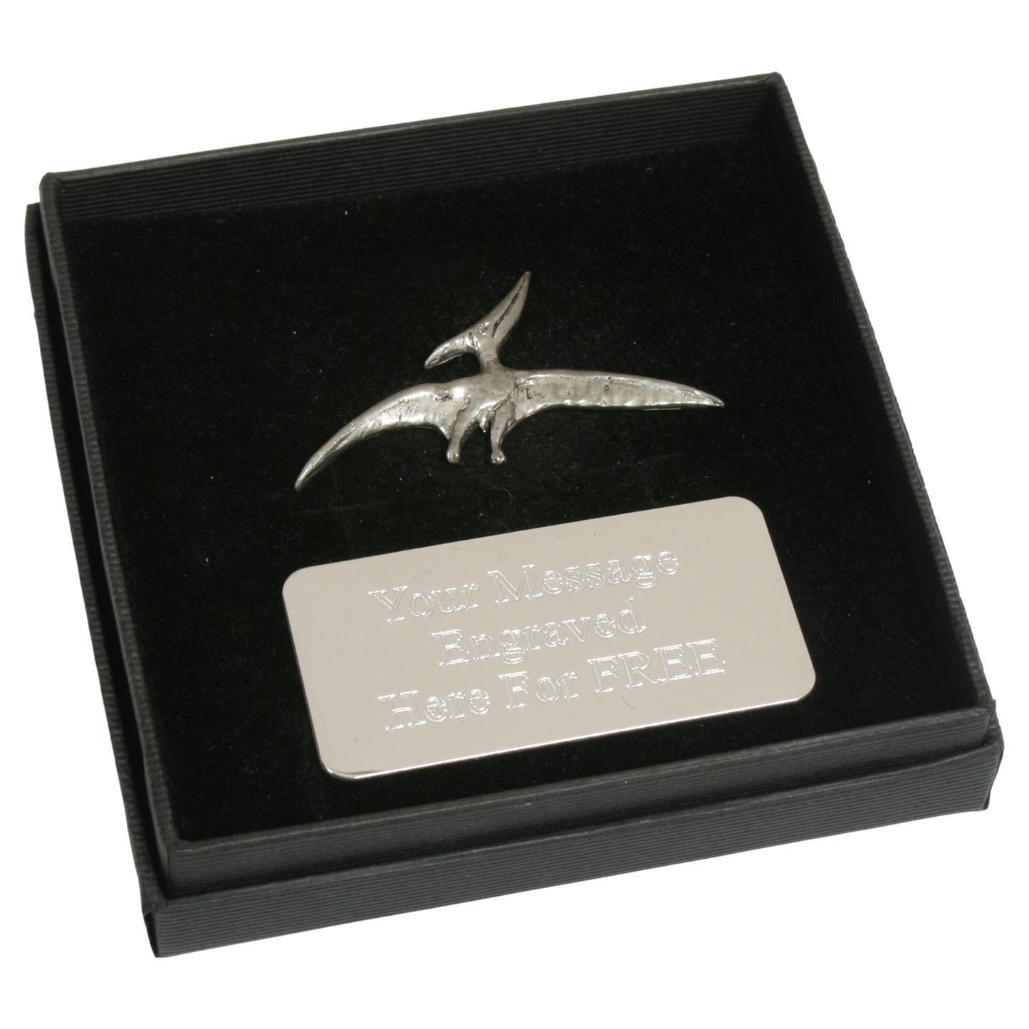 Pterosaur Dinosaur Pewter Pin Badge & Tie Slide Option