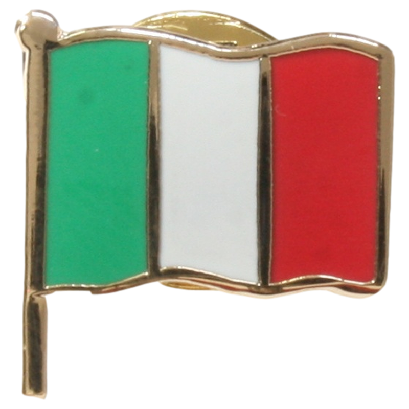 Italian Flag Pin Badge