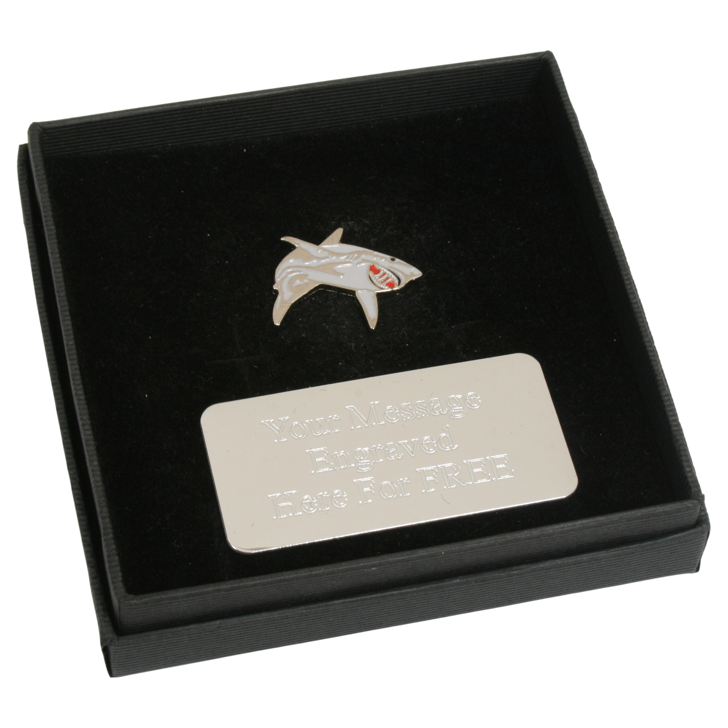 Shark Enamel Pin Badge and Tie Tac Option