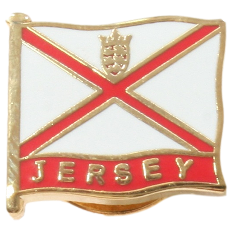 Jersey Flag Pin Badge