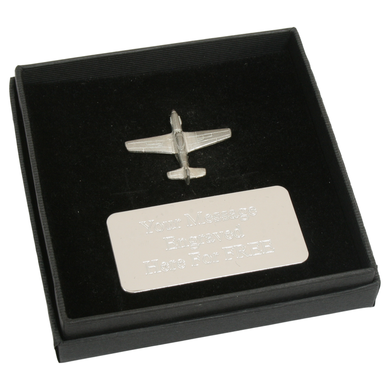 Mustang P-51 Pin Badge Classic WWII Fighter With Cufflinks & Tie Slide Option
