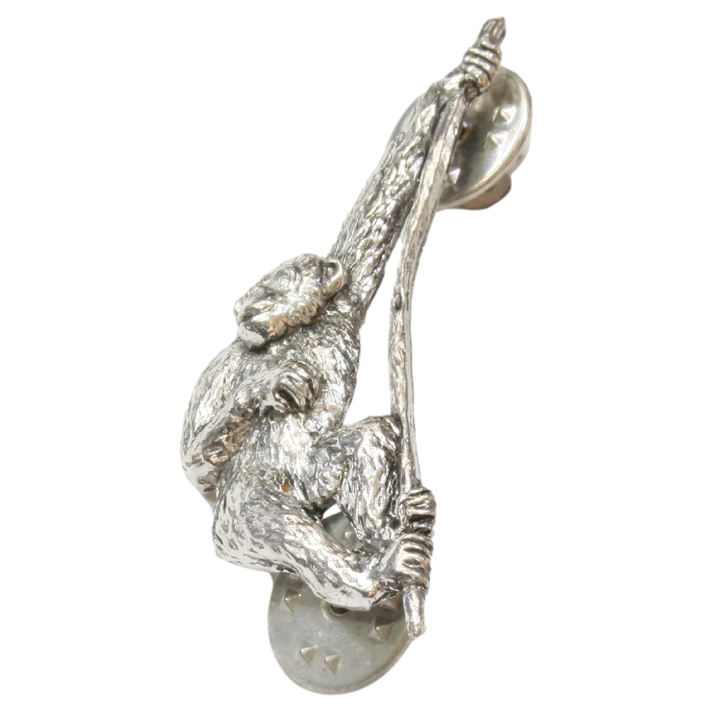Monkey Pewter Pin Badge & Tie Slide Option Jungle Gift