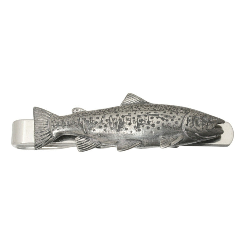 Brown Trout Fish Tie Clip