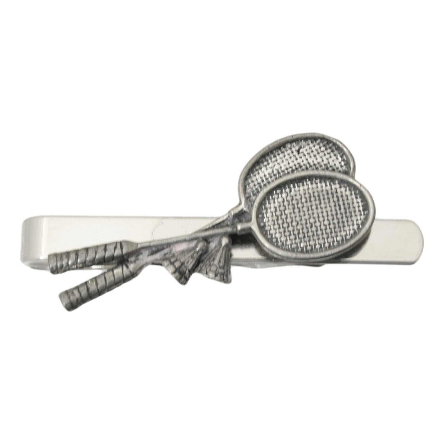 Badminton Pewter Pin Badge & Tie Slide Option
