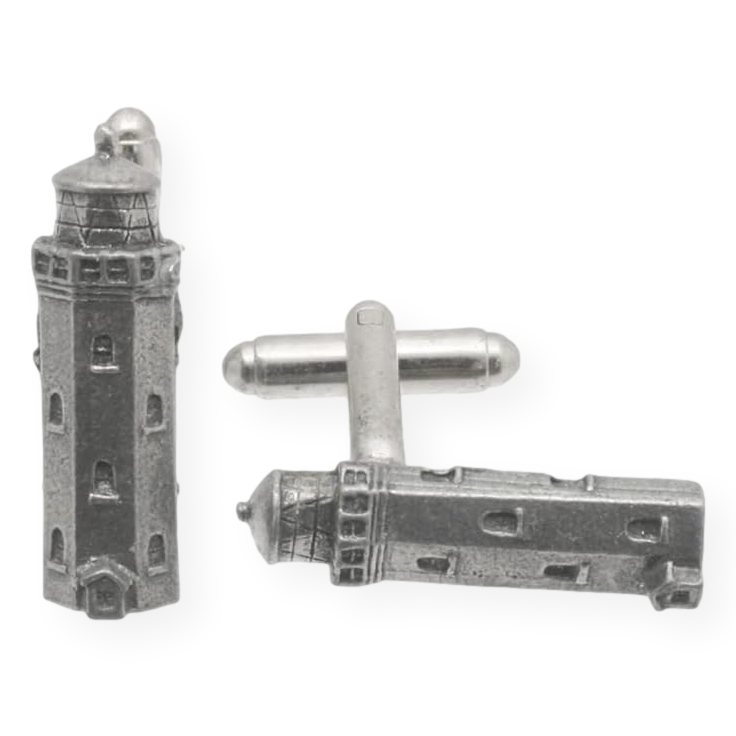 Lighthouse Cufflinks Pin Badge and Tie Slide Option