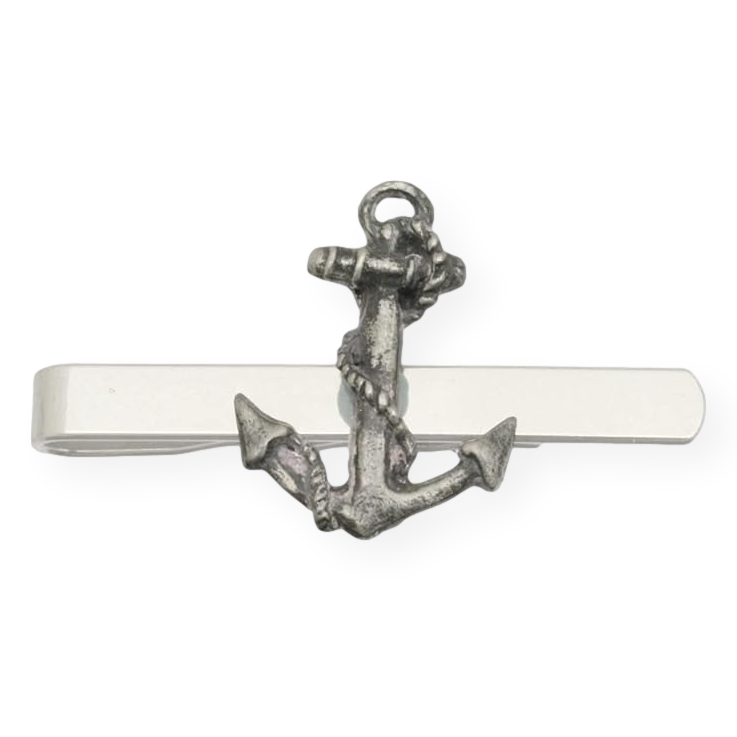 Anchor Cufflinks Pin Badge and Tie Slide Option