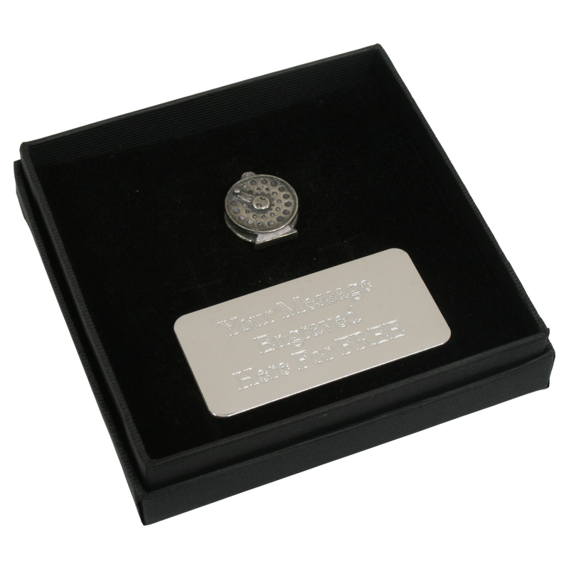 Fishing Fly Pewter Pin Badge With Cufflinks & Tie Slide Option