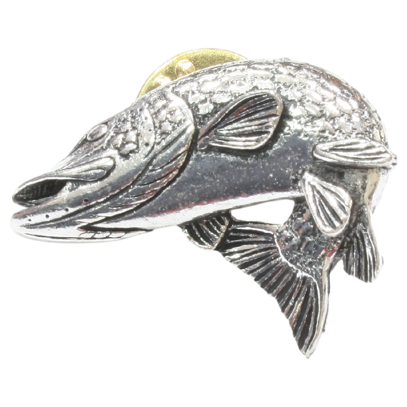 Pike Turning Fish Badge