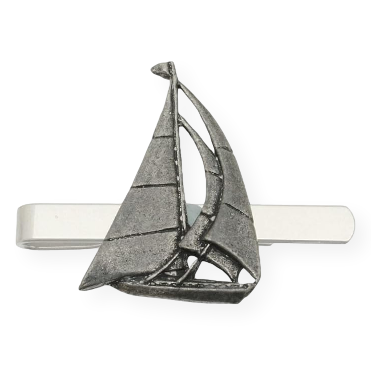 Yacht Cufflinks Pin Badge and Tie Slide Option