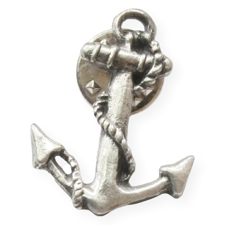 Anchor Cufflinks Pin Badge and Tie Slide Option