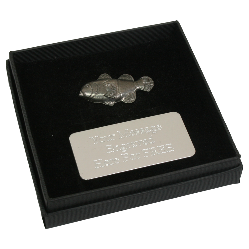 Clown Fish Pewter Pin Badge With Cufflinks & Tie Slide Option