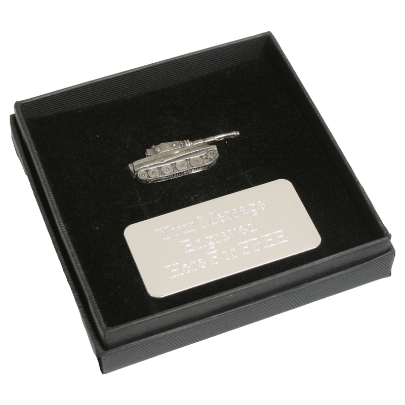 Panzer Tank Pin Badge Tie Slide & Cufflink Options