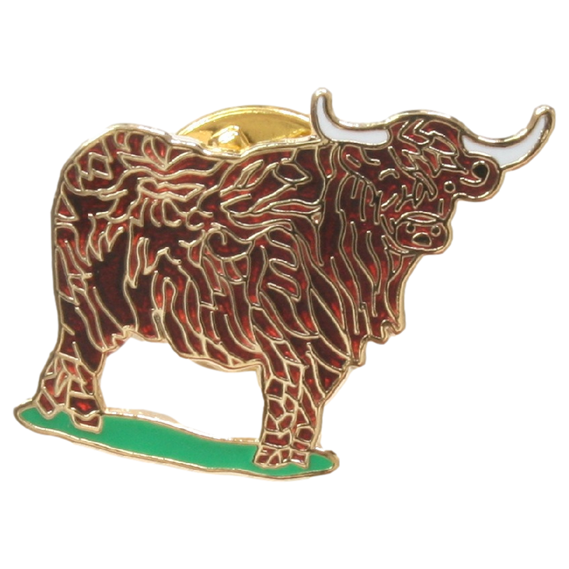 Highland Cow Enamel Pin Badge