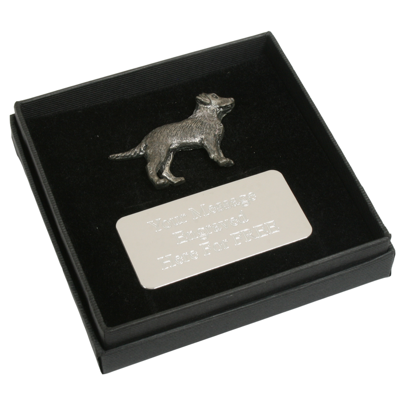 Labrador Pewter Pin Badge With Cufflinks & Tie Slide Option Dog Gift