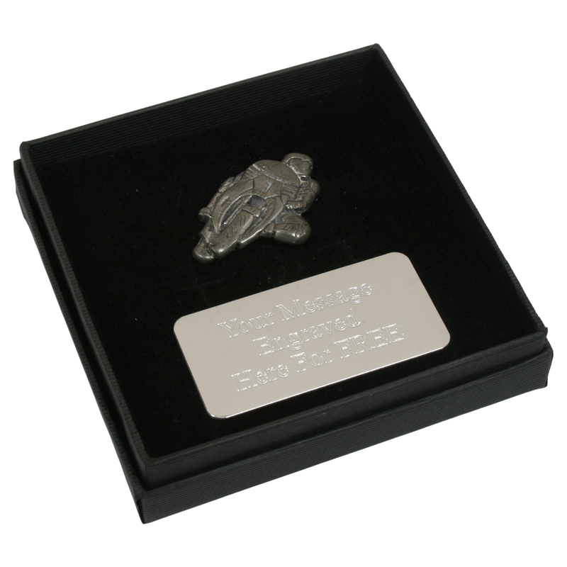 Motorbike 1 Pin Badge, Cufflinks & Tie Clip