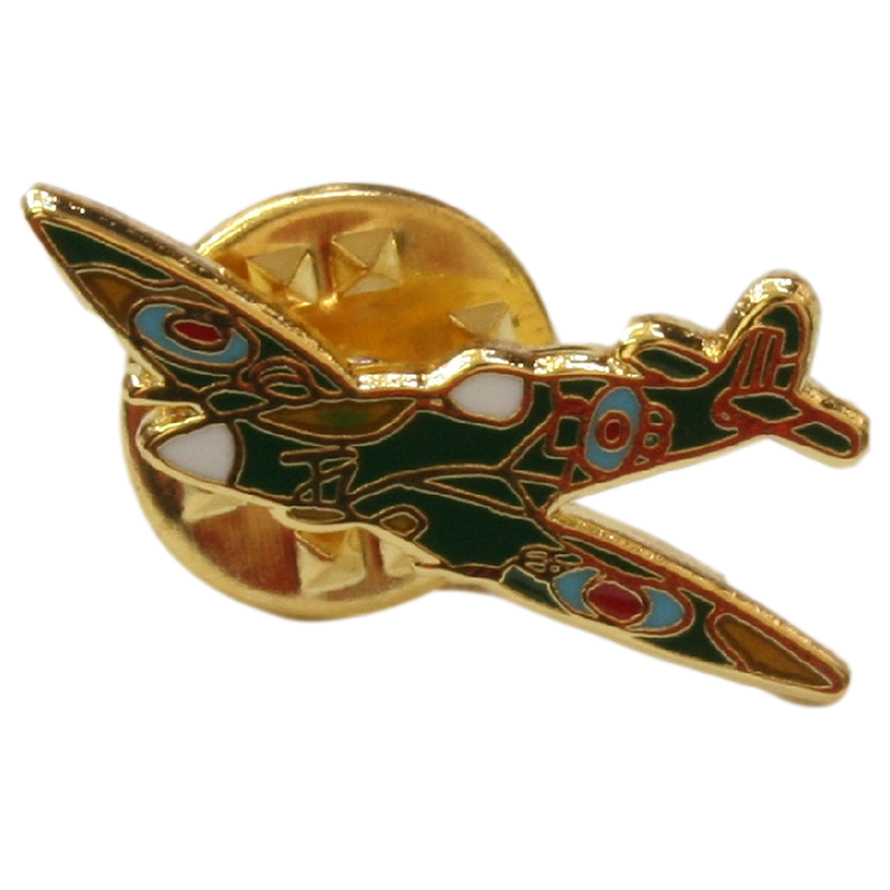 Camo Spitfire Pin Badge