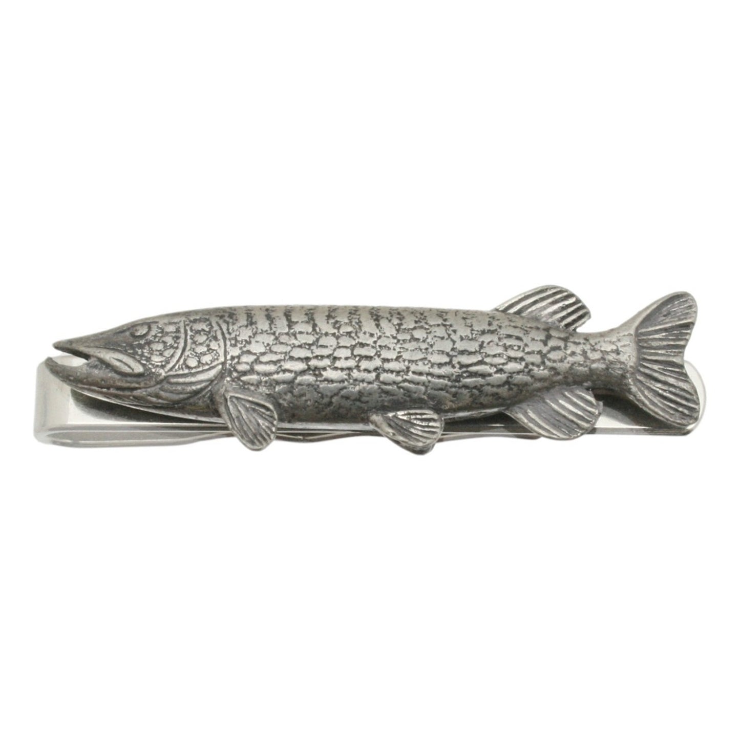 Pike Fish Pewter Pin Badge & Tie Slide Option