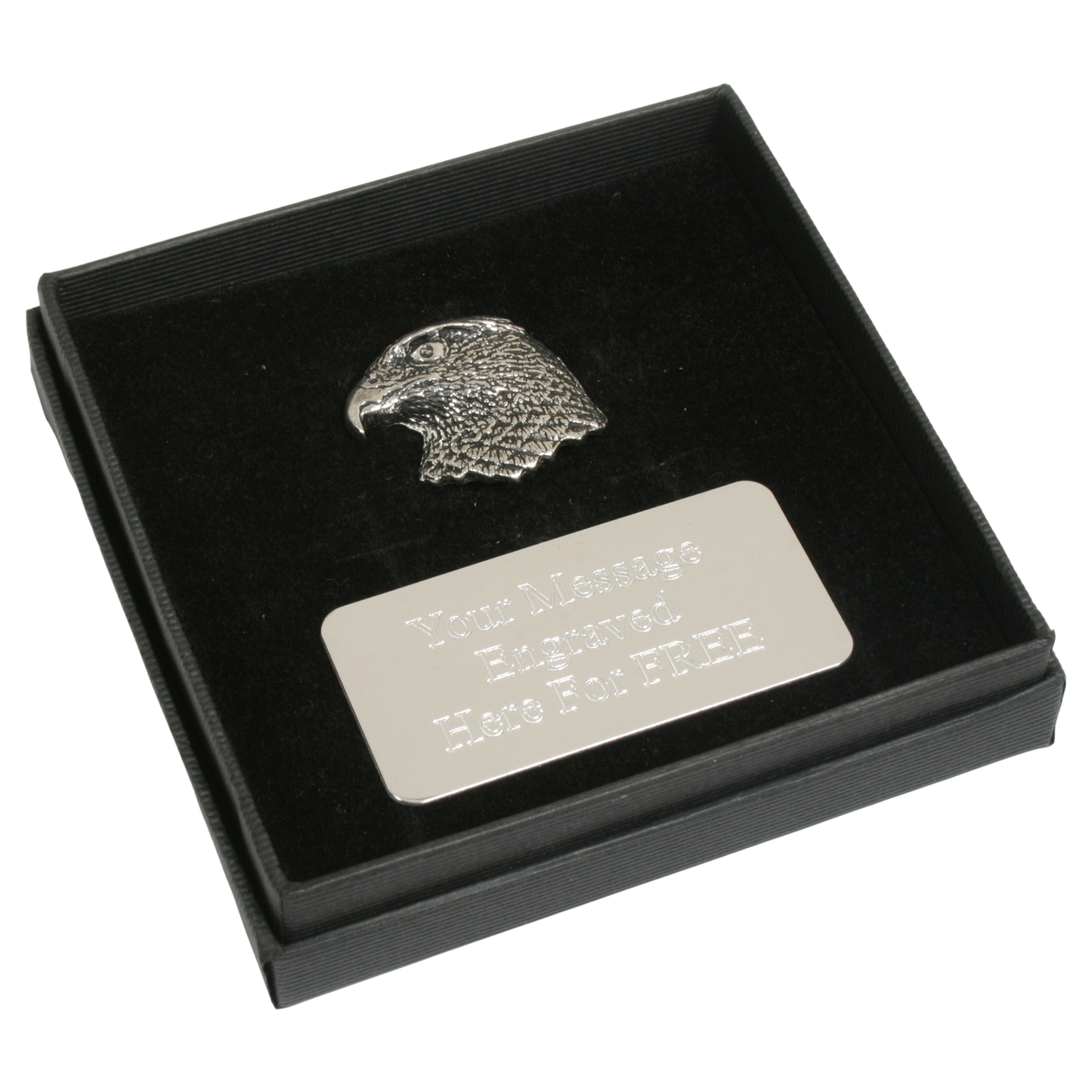 Hawk Head Cufflinks Pin Badge and Tie Slide Style Gift
