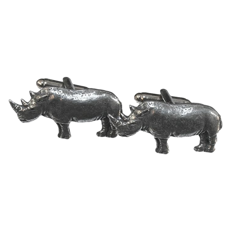 Rhino Pin Badge, Cufflinks & Tie Clip