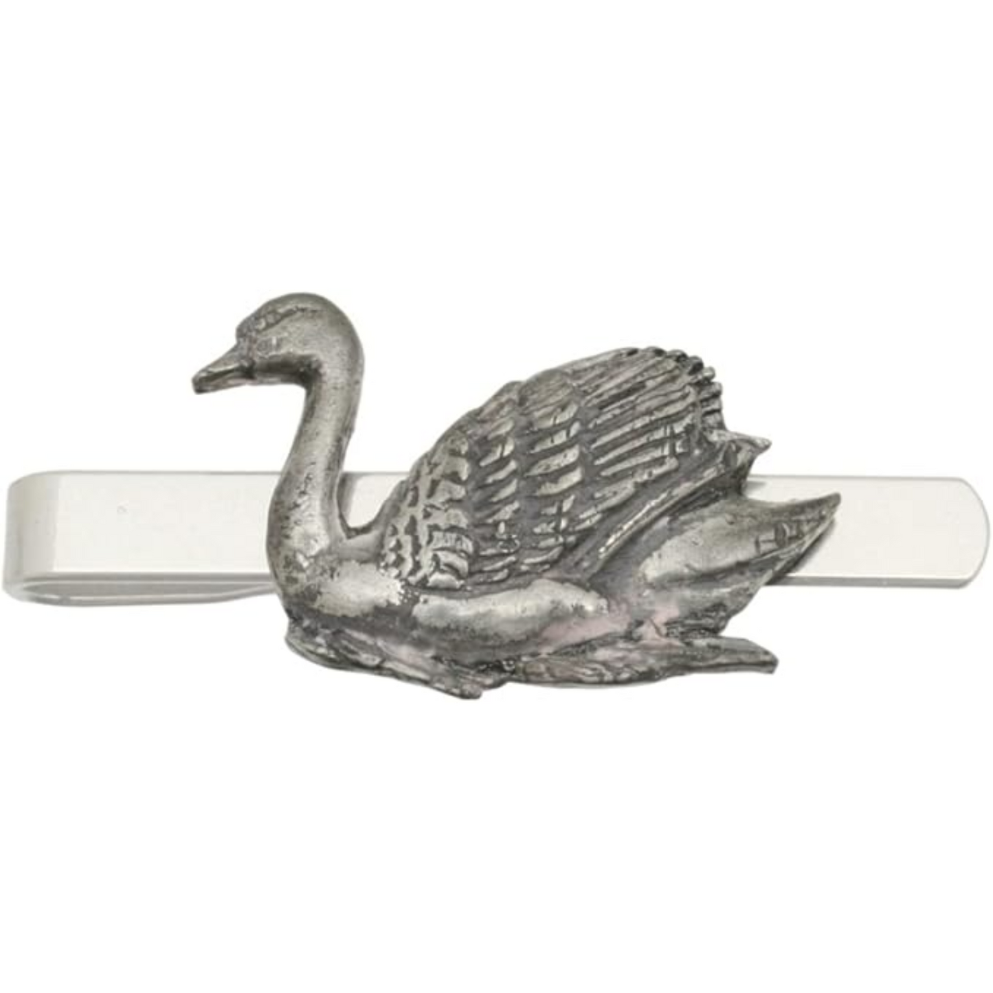 Swan Pewter Pin Badge With Cufflinks & Tie Clip Option