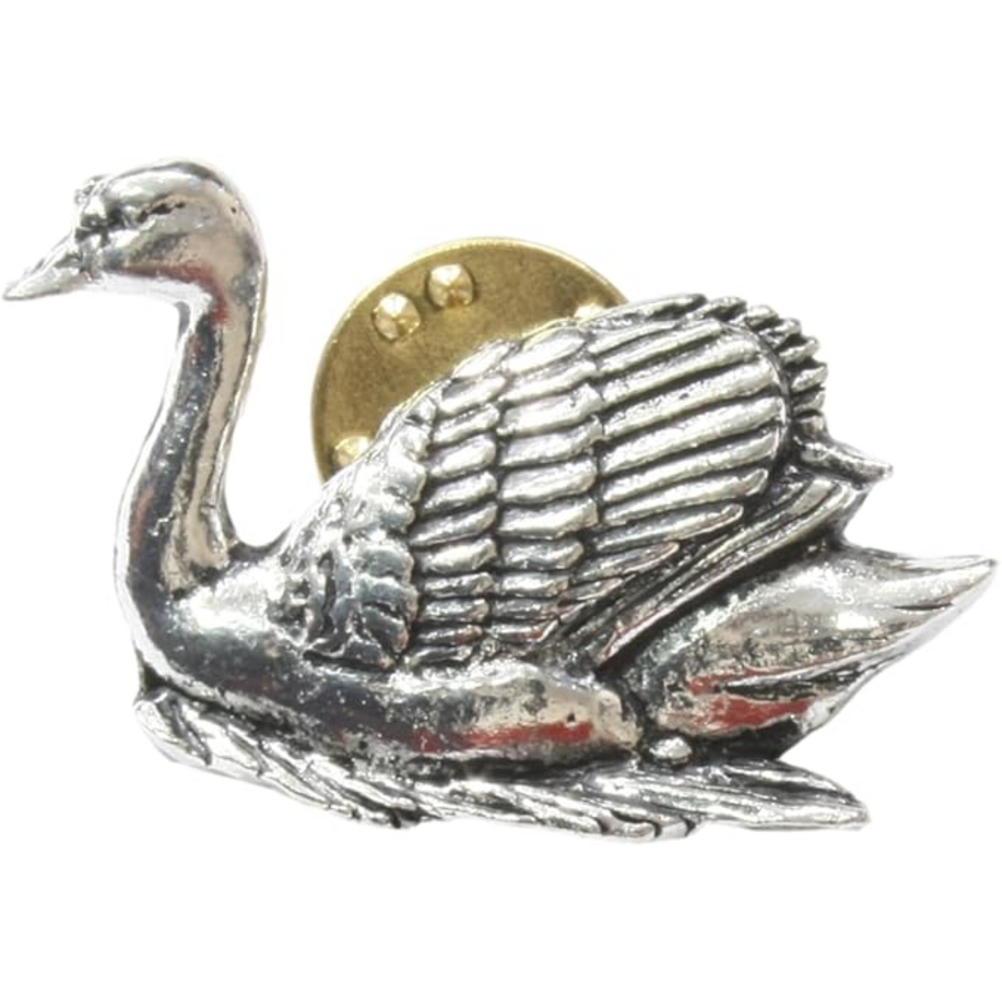 Swan Pewter Pin Badge With Cufflinks & Tie Clip Option