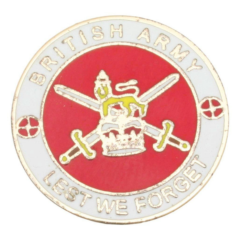 Army "Lest We Forget" Pin Badge