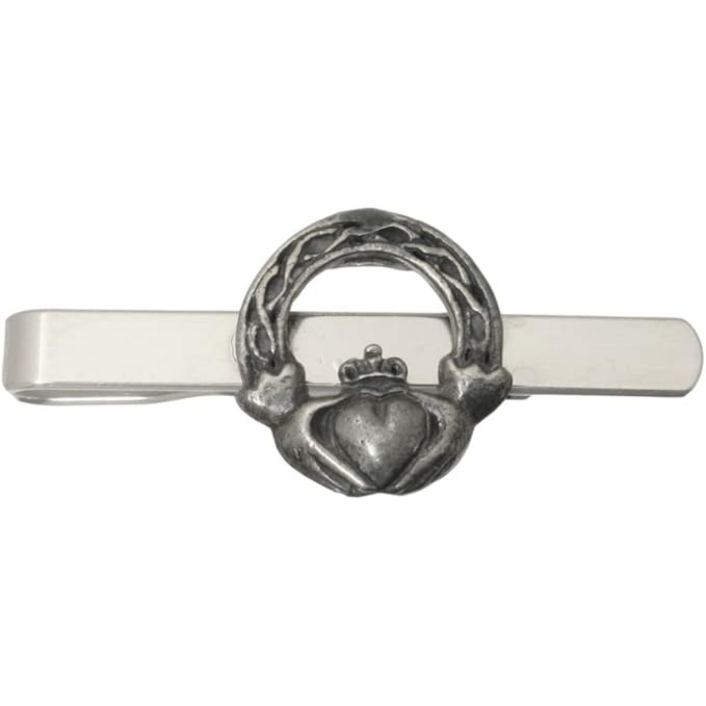 Claddagh Ring Pewter Pin Badge With Cufflinks & Tie Slide Option