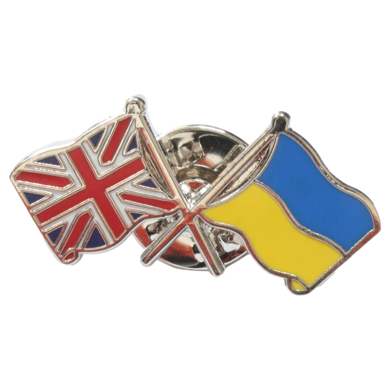 Union Jack Ukraine Union Pin Badge