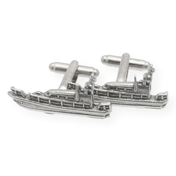 Crossed Oars Rowing Cufflinks Pin Badge and Tie Slide Option